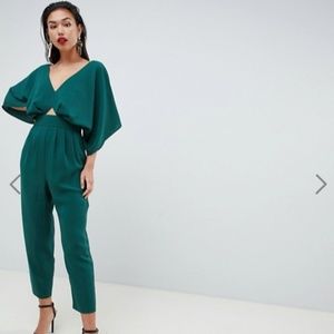 ASOS DESIGN jumpsuit with kimono sleeve & peg leg
